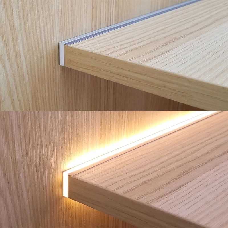 12V Built In LED Cabinet Shelf Light For 18mm Panels 4 Pcs Combination white 90 Cm