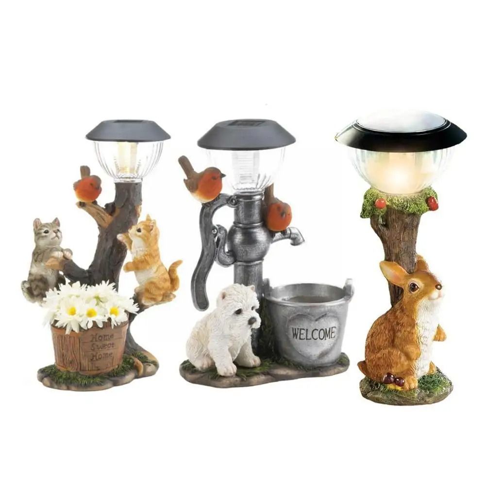 PetGlow Solar Animal Garden Light Cat Dog Decorative Window Climbing Statue c 0 5 W