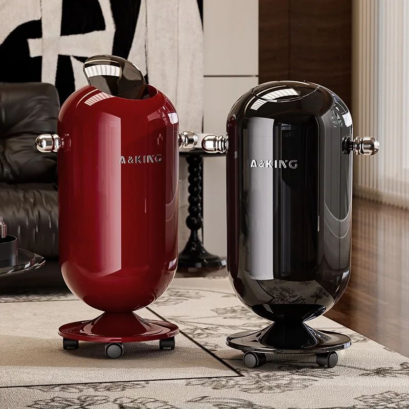 Premium Touch Free Stainless Steel Trash Can 15l Black Roller