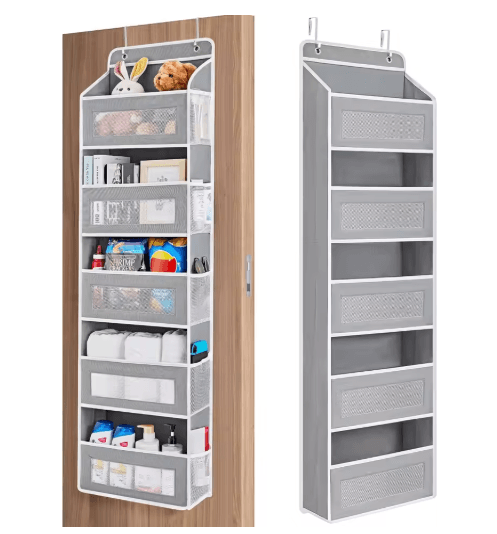 5 Shelf Over The Door Organizer Large Capacity Hanging Door Storage Organizer For Bedroom And Bathroom dark Gray