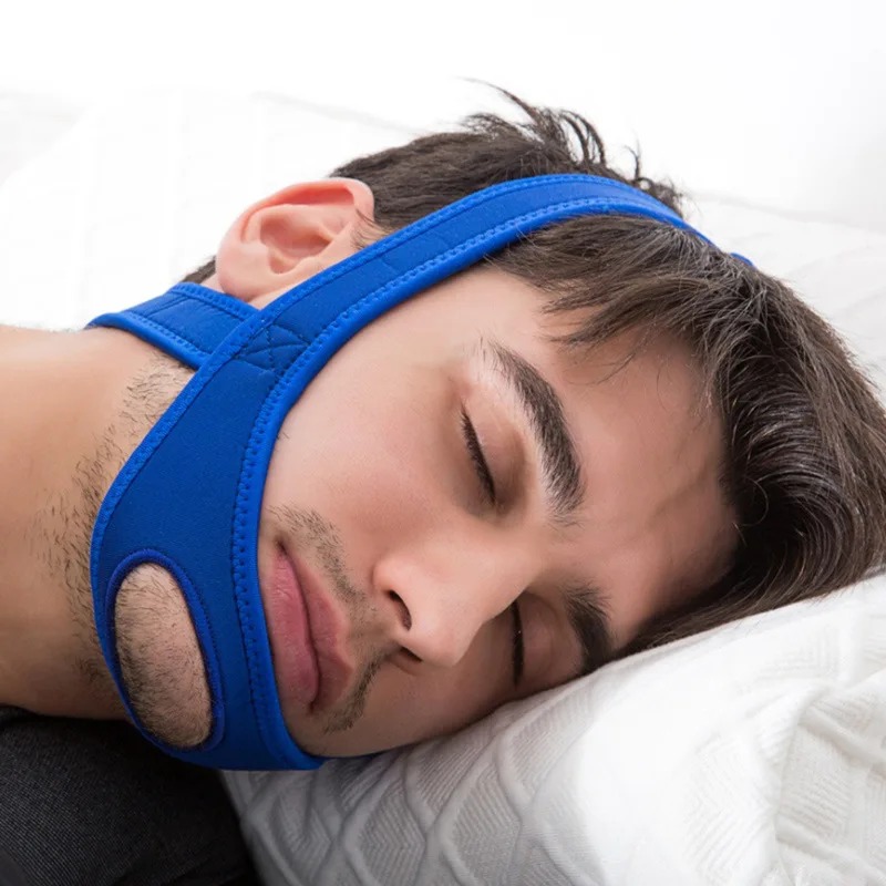 Anti Snoring Chin Strap For Mouth Breathers Jaw Support For Quieter Sleep black b
