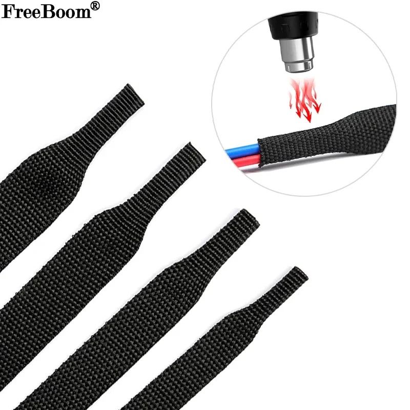 PET Braided Cable Sleeve High Performance Heat Shrink Tube & Flame Retardant Wire Wrap 8m 16mm