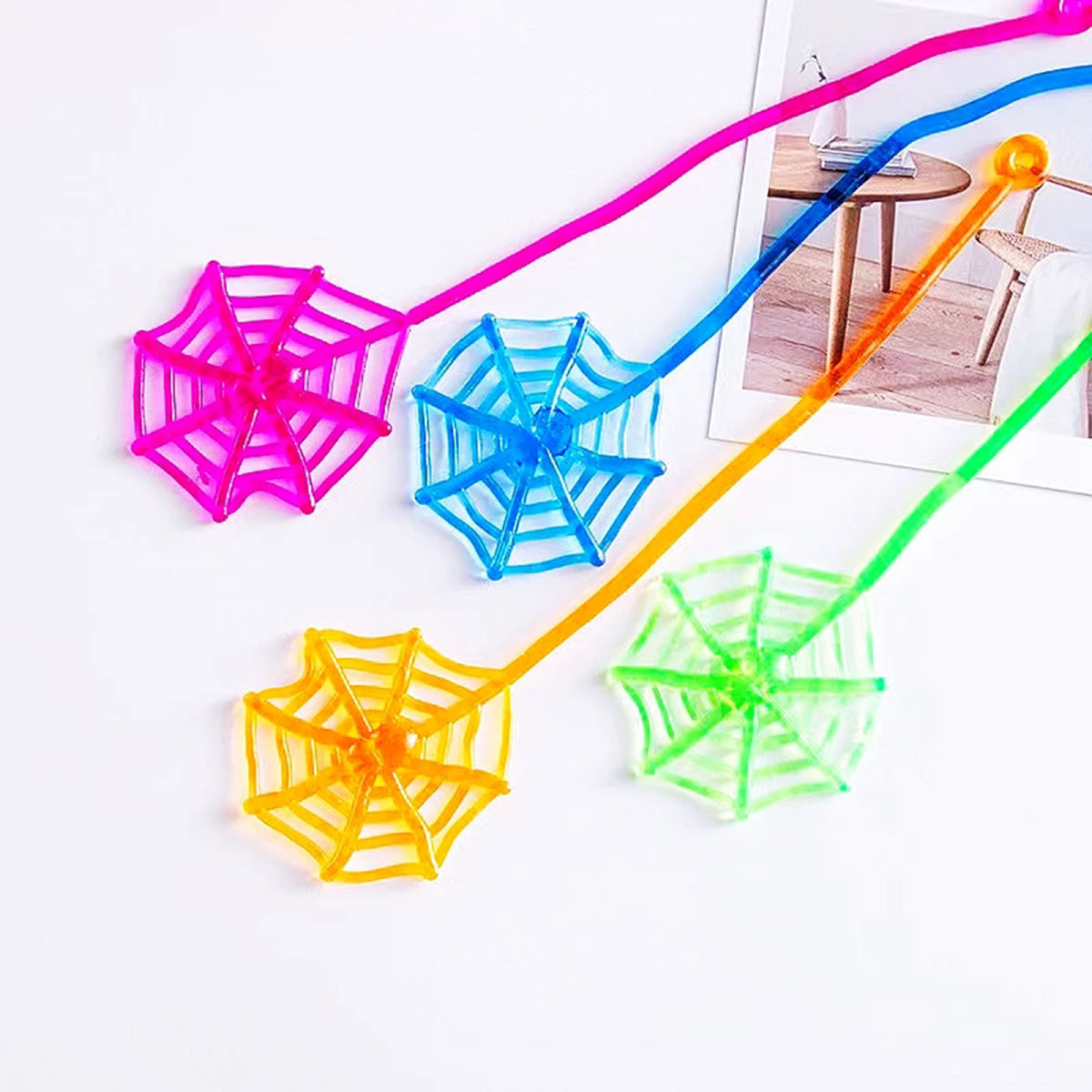 Mini Sticky Spider Web Toy Gift For Kids Birthday Party Pinata Filler Halloween Carnival Supplies Mini Sticky Spider Web Toy Gift For Kids Birthday Party Pinata Filler Halloween Carnival Supplies