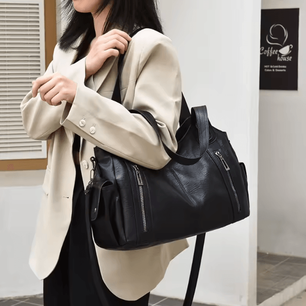 PU Shoulder Bag For Women Daily Commuter Handbag Zipper Closure Everyday Tote PU Shoulder Bag For Women Daily Commuter Handbag Zipper Closure Everyday Tote