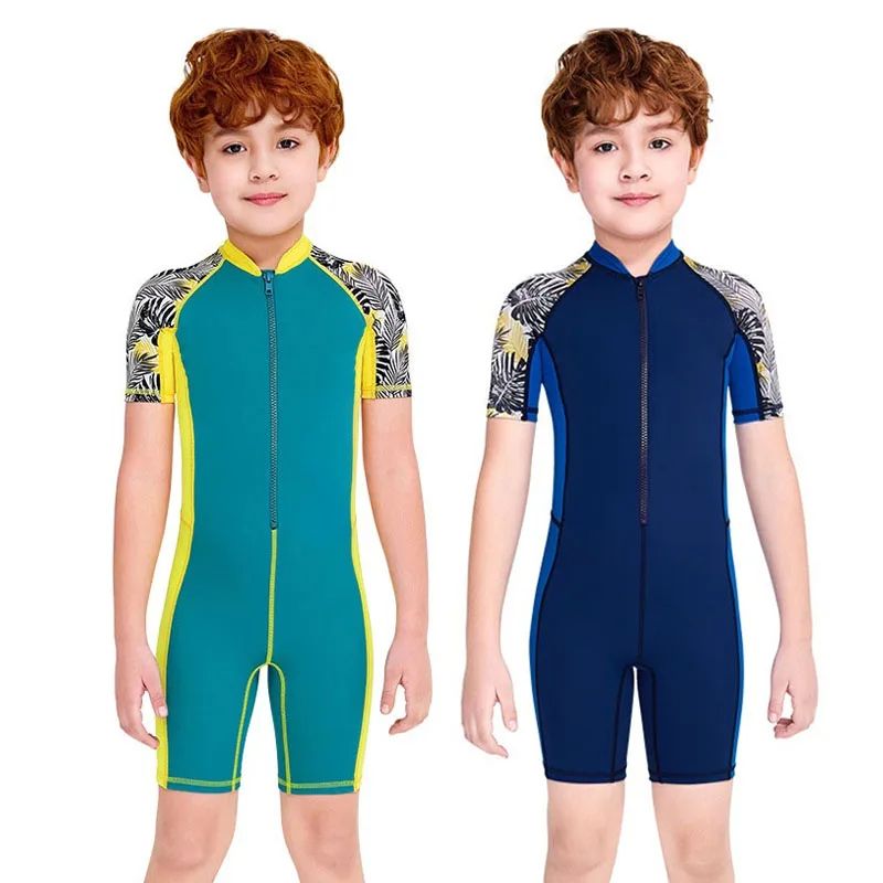 Boys One Piece Short Sleeve Swimwear Set c 12t