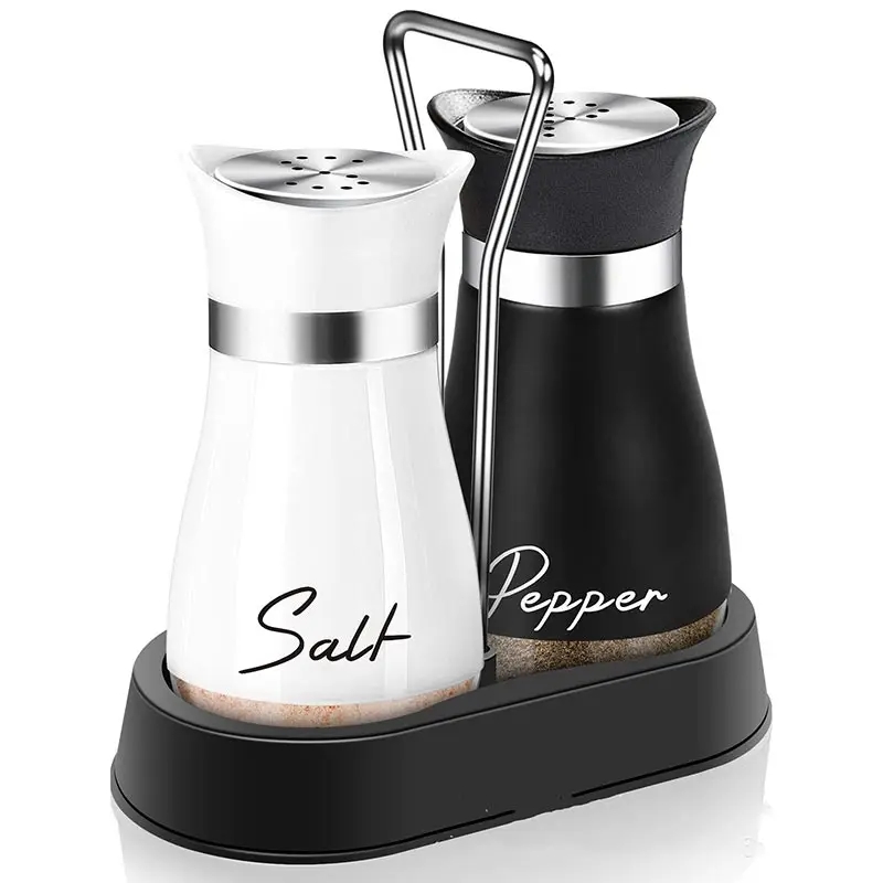 Adjustable Refillable Salt And Pepper Shakers, Kitchen Glass Spice Bottle Set With Pour Holes, Spice Dispenser yellow