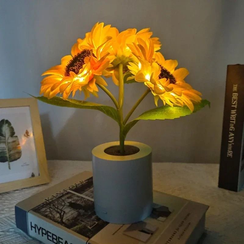 Gemini Said LED Sunflower Night Light Decorative Bedside & Desktop Table Lamp Gemini Said LED Sunflower Night Light Decorative Bedside & Desktop Table Lamp