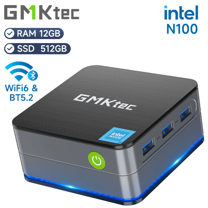GMKtec G2 Mini PC Intel 12th Gen Alder Lake N100, 12GB DDR5, 512GB SSD, Windows 11 Pro GMKtec G2 Mini PC Intel 12th Gen Alder Lake N100, 12GB DDR5, 512GB SSD, Windows 11 Pro