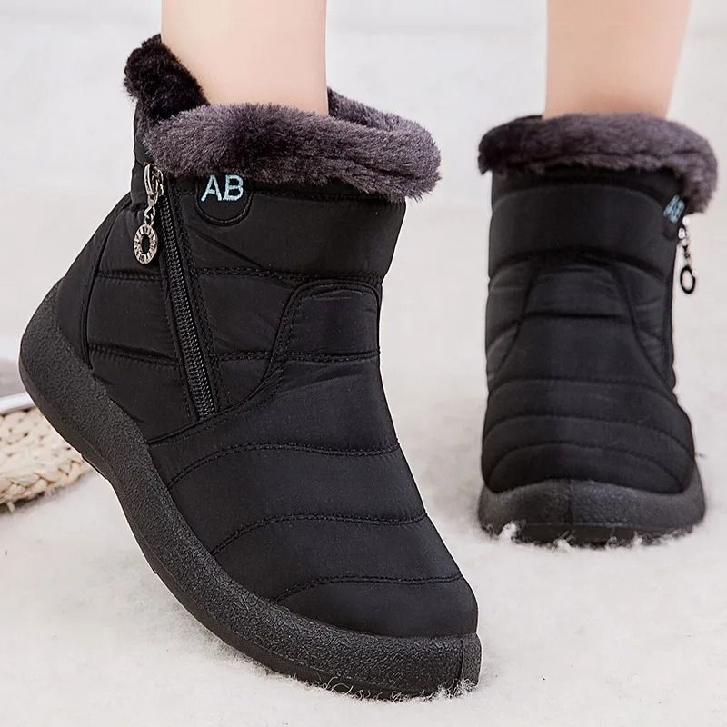 Arctic Comfort Waterproof Faux Fur Ankle Boots black 8