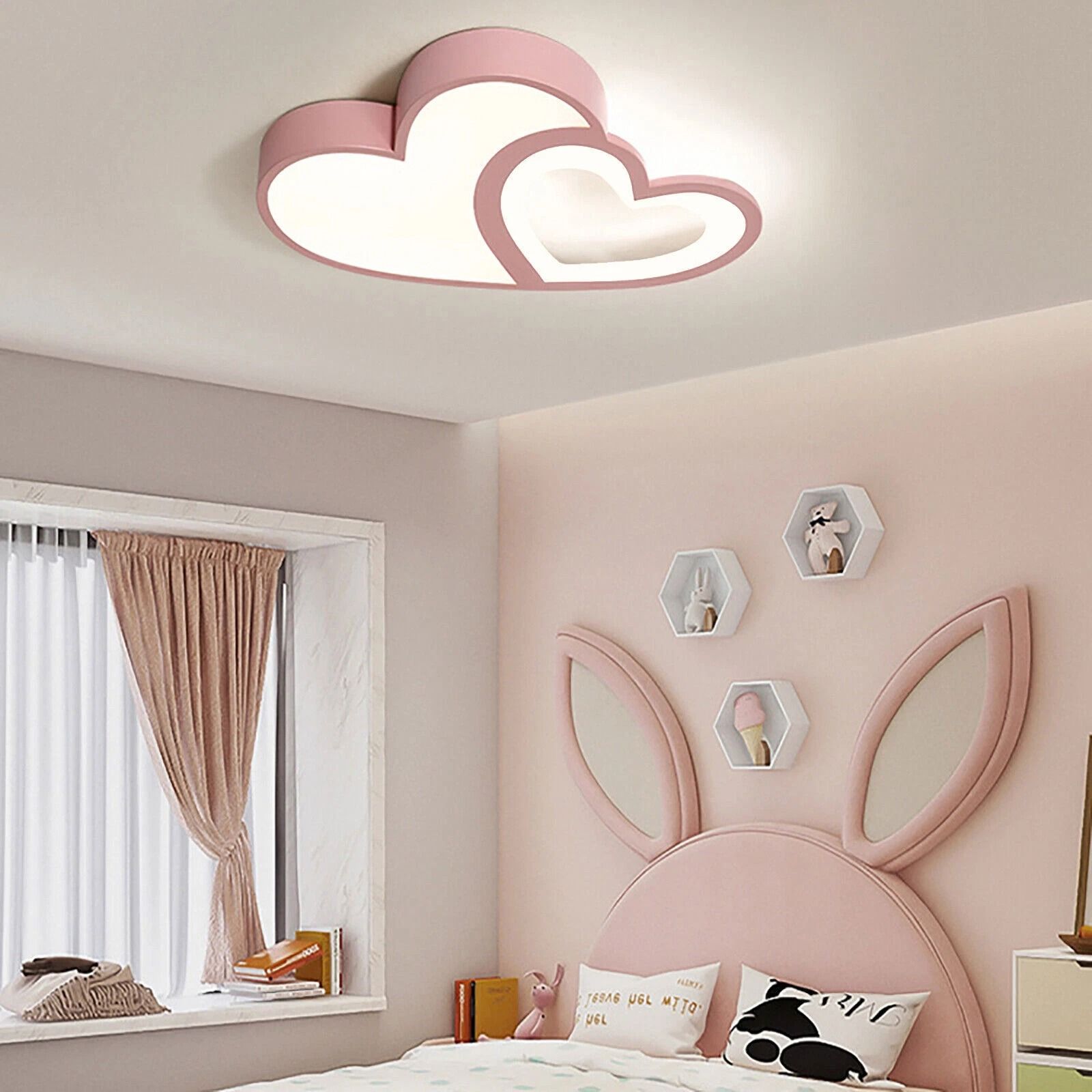 Flush Mount Pendant Lamp, Modern Heart Shape LED Ceiling Light Chandelier Fixture Flush Mount Pendant Lamp, Modern Heart Shape LED Ceiling Light Chandelier Fixture