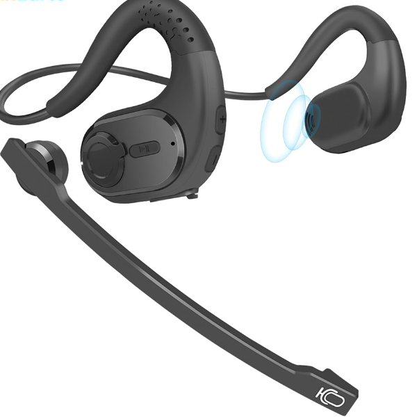Open Ear Bluetooth Headset, Detachable Microphone, Multi Point Wireless Headphones With DSP Noise Canceling Mic For Call Open Ear Bluetooth Headset, Detachable Microphone, Multi Point Wireless Headphones With DSP Noise Canceling Mic For Call