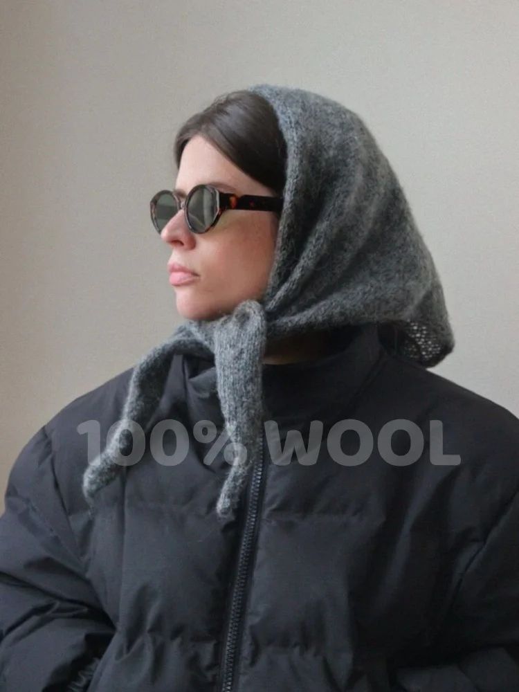 Luxury 100% Wool Winter Shawl For Women Long Warm Cashmere Feel Hijab & Pashmina Wrap db031 01 23.6 X 51.2 In