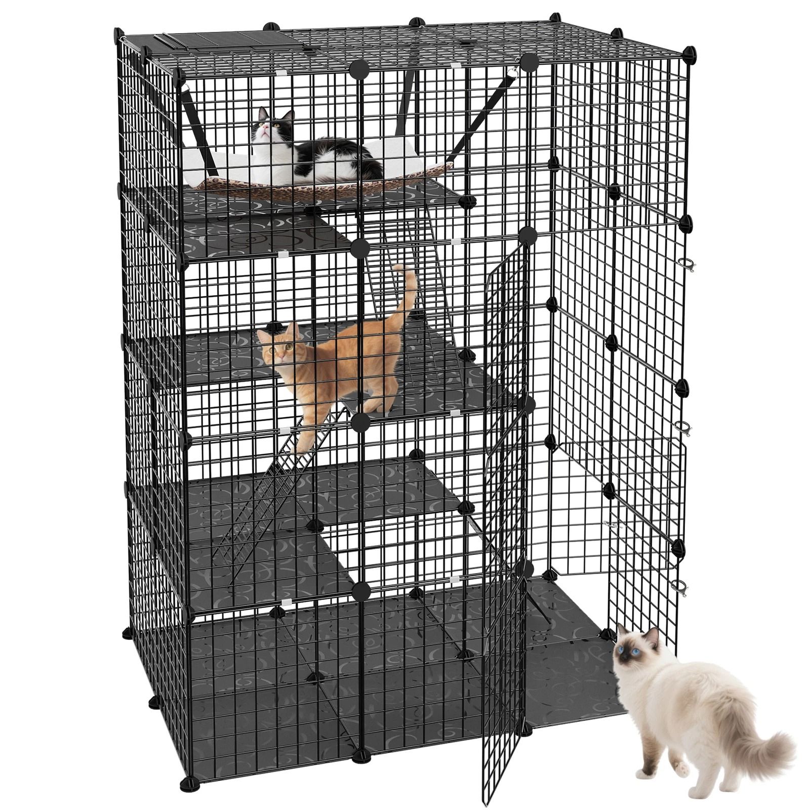 Large Wire Cat Cage Kennels, Tier Cat Cage Indoor, Enclosures DIY Playpen Crate, Cat Enclosure For Cats, Small Pets Large Wire Cat Cage Kennels, Tier Cat Cage Indoor, Enclosures DIY Playpen Crate, Cat Enclosure For Cats, Small Pets