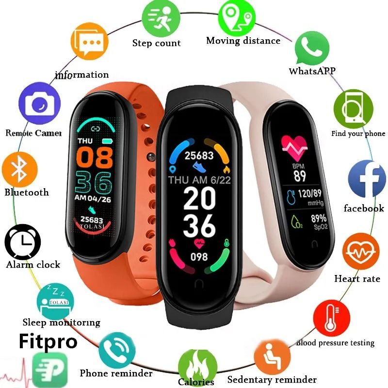 Multi Function Smart Fitness Bracelet blue