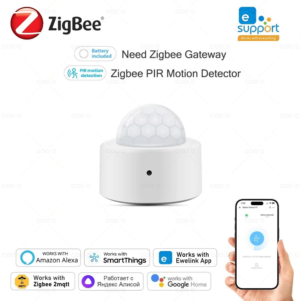 Ewelink Zigbee 3.0 Mini PIR Motion Sensor | Human Motion Infrared Detector Security Alarm Ewelink Zigbee 3.0 Mini PIR Motion Sensor | Human Motion Infrared Detector Security Alarm