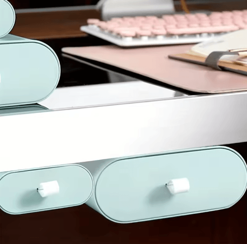 SlideAway Concealed Self Adhesive Under Desk Drawer For Smart Hidden Storage yxct Green S