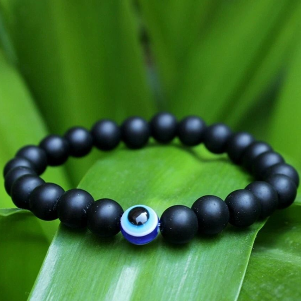 Unisex Obsidian Bracelet With Evil Eye Protection Good Luck Charm For Men & Women Unisex Obsidian Bracelet With Evil Eye Protection Good Luck Charm For Men & Women