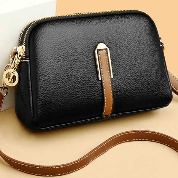 Luxury Women's Messenger Bags, Cowhide Flap Bag, Designer Women Handbag khaki