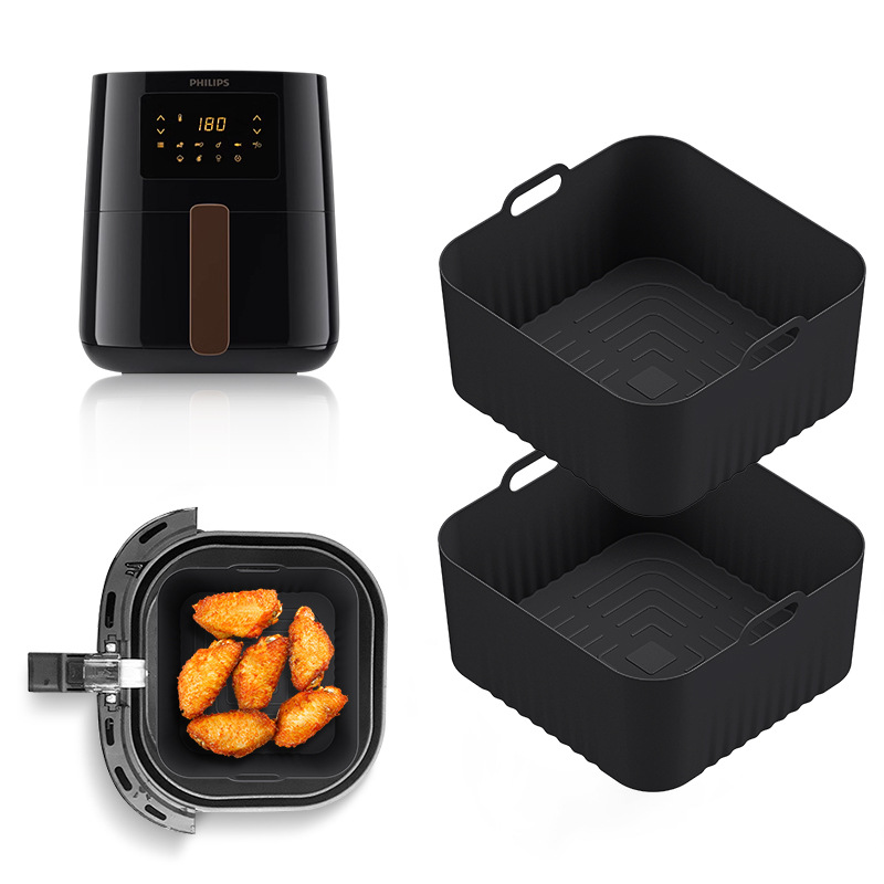 Silicone Air Fryer Mould For Philips | Compatible Air Fryer Accessories black
