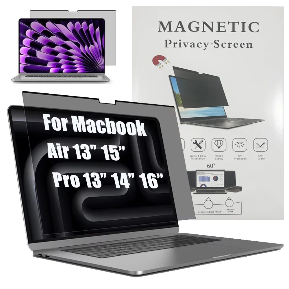 Magnetic MacBook Privacy Screen Protector For MacBook Air 13.6 And MacBook Pro 14 pro13 M3 M2 M1