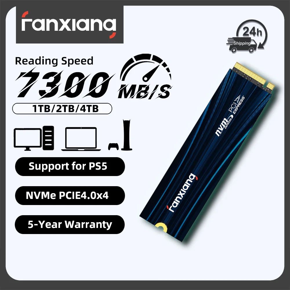 Fanxiang S880E PCIe 4.0 NVMe M.2 2280 SSD For PS5 And High Performance Laptops 7100mbs 2tb