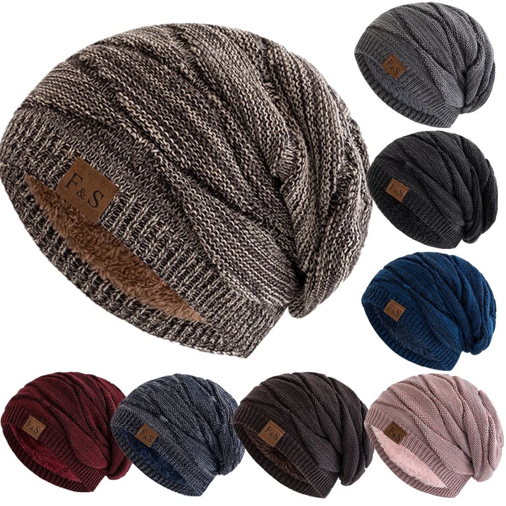 ArcticSoft Fleece Lined Slouchy Beanie Unisex Knitted Winter Hat For Men & Women coffee
