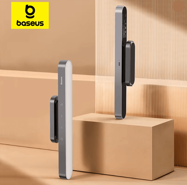 Baseus Magnetic Hanging Desk Light Rechargeable LED Stepless Dimming Lamp gray