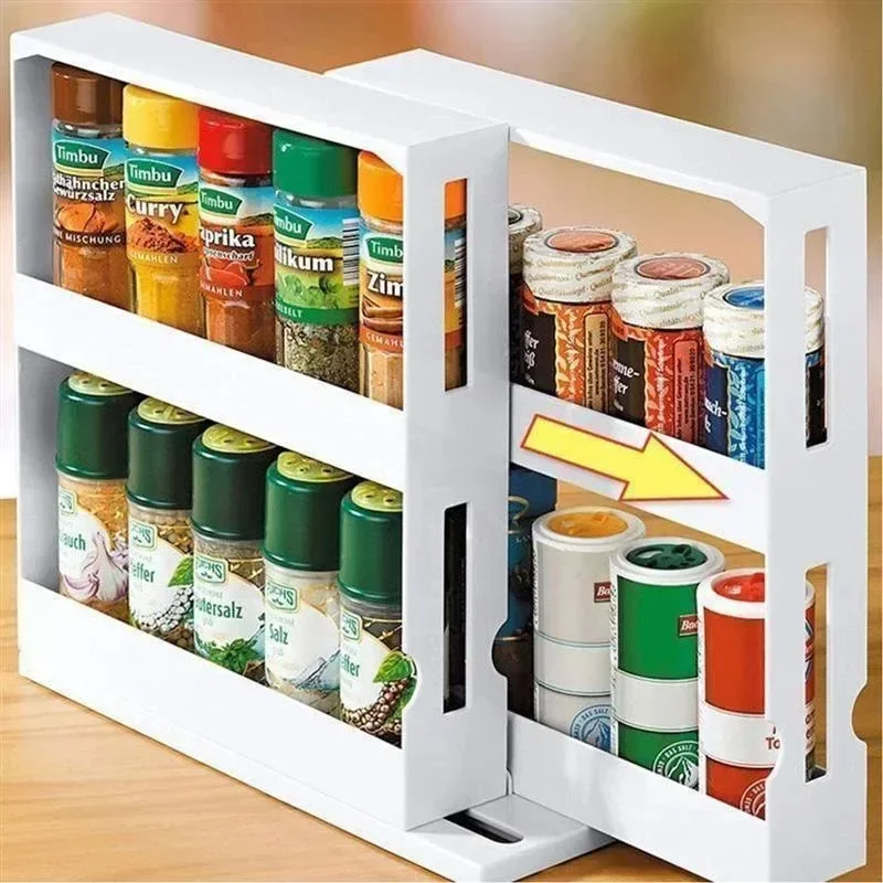 Spice Storage Rack Rotate, Seasoning Swivel Organizer, Kitchen Bathroom Shelf Creative Household Item Spice Storage Rack Rotate, Seasoning Swivel Organizer, Kitchen Bathroom Shelf Creative Household Item