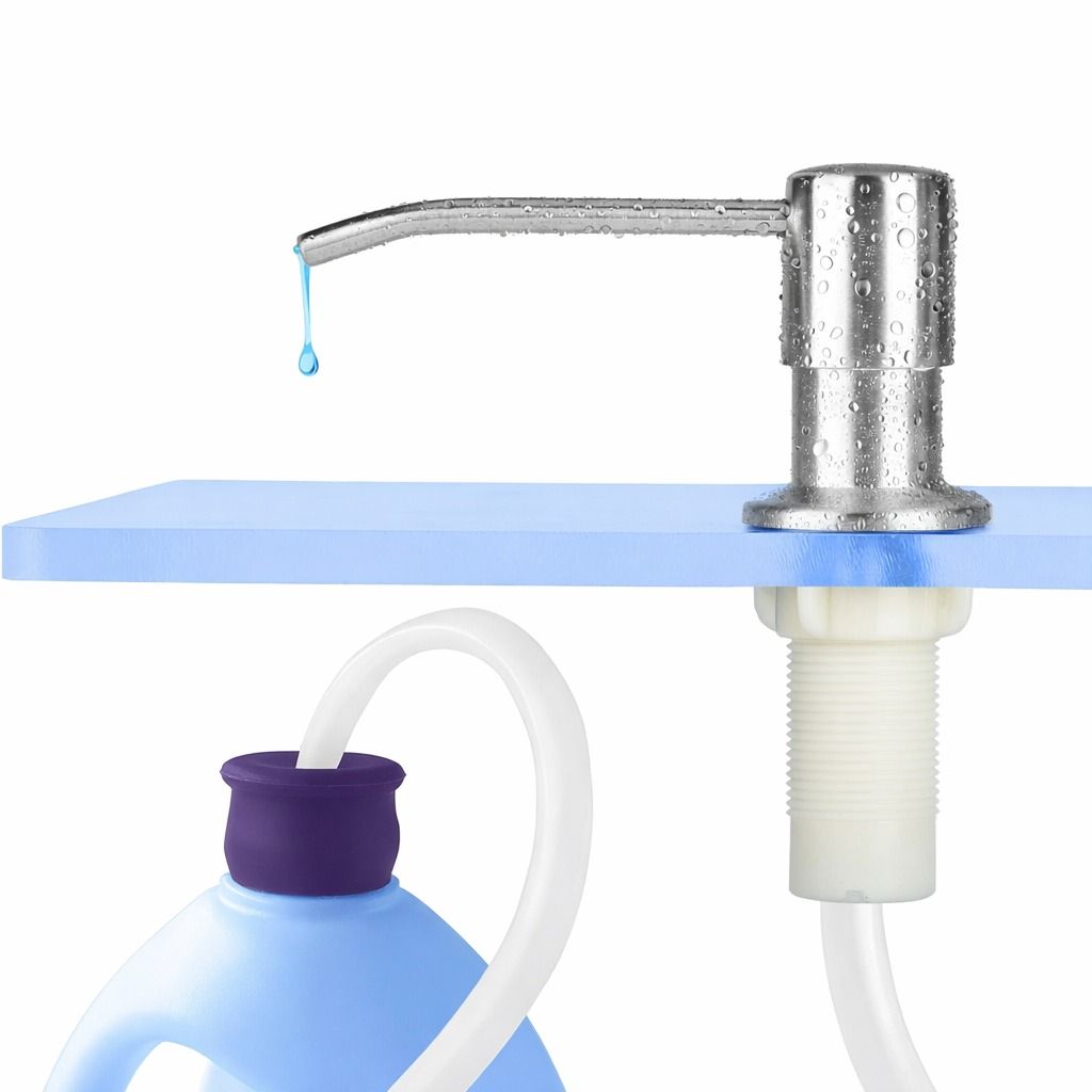 Stainless Steel Soap Dispenser Kit With Extension Tube For Kitchen Sink Pump Stainless Steel Soap Dispenser Kit With Extension Tube For Kitchen Sink Pump