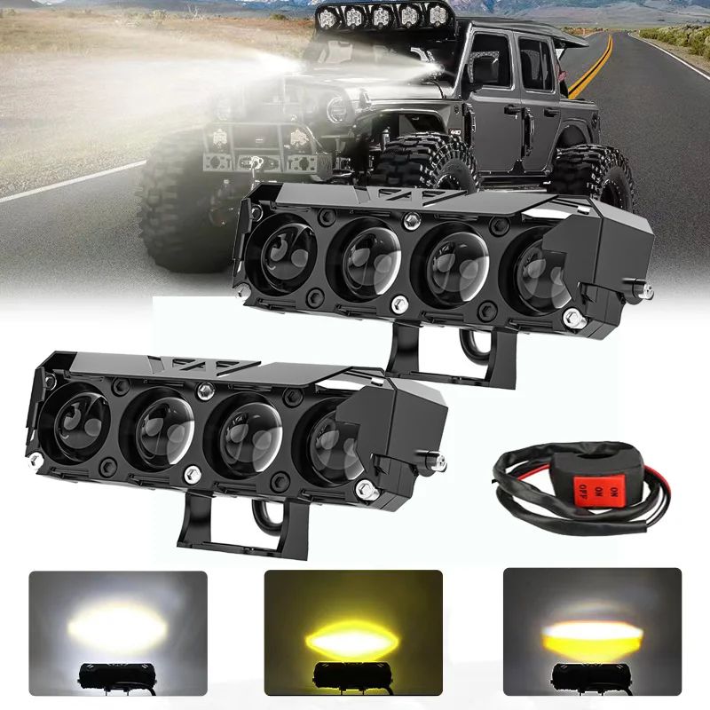 220W UltraBeam LED Off Road Driving Light For 12V 24V Trucks & ATVs 2pcs