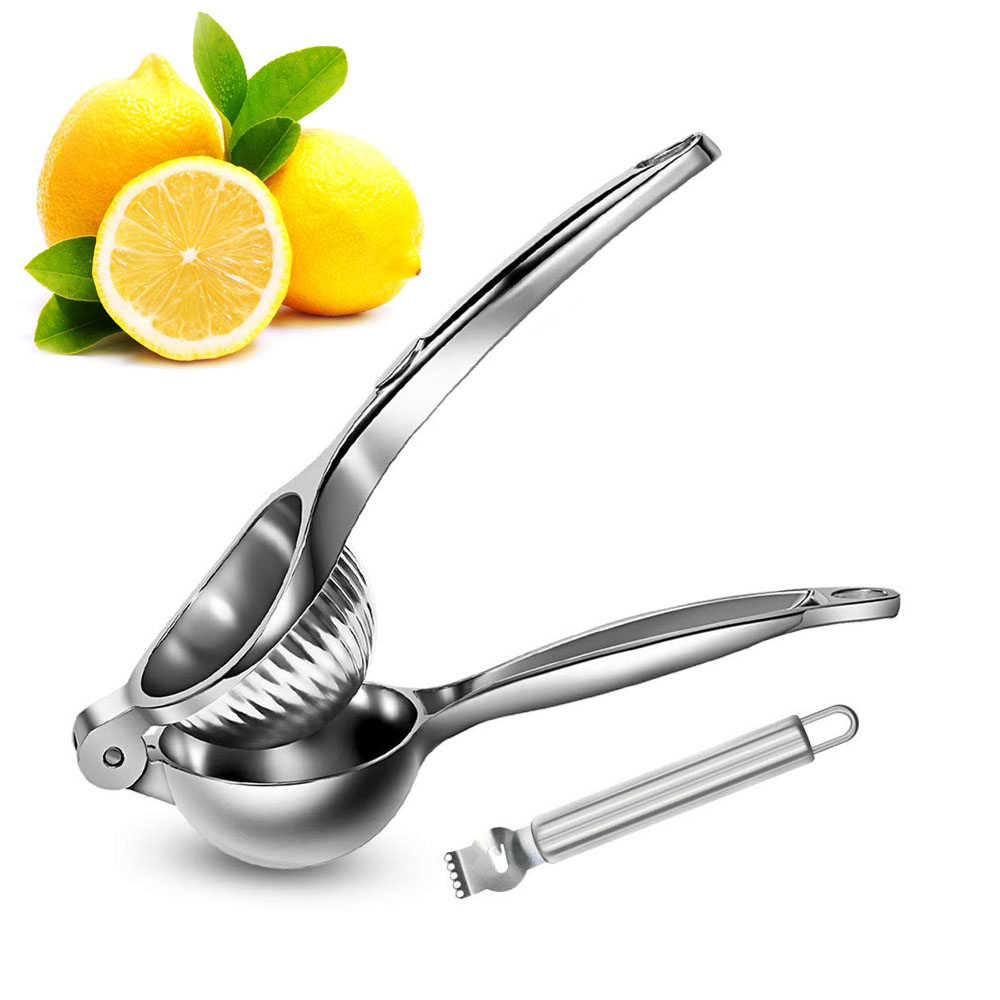 Stainless Steel Lemon Squeezer With Zester Manual Citrus Juicer For Fresh Lemon And Orange Juice Stainless Steel Lemon Squeezer With Zester Manual Citrus Juicer For Fresh Lemon And Orange Juice
