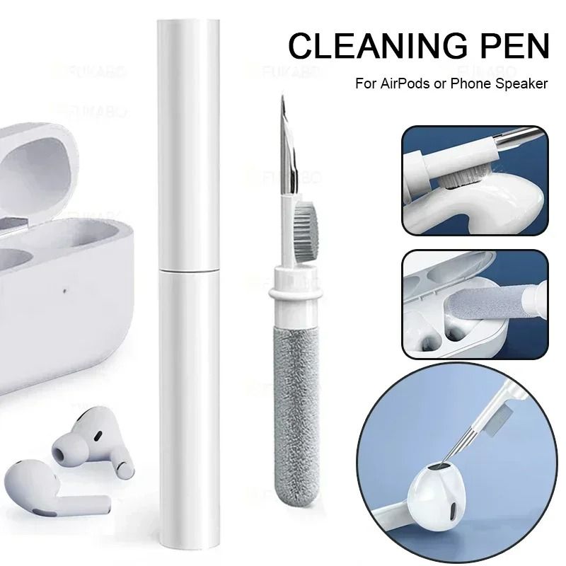 Bluetooth Earphones Cleaning Pen Multi Function Precision Kit For Wireless Earbuds black