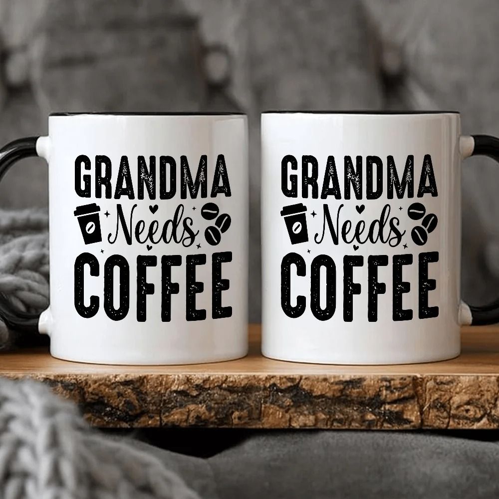 Grandma Needs Coffee Mug Funny Ceramic Coffee Cup Gift For Grandma black