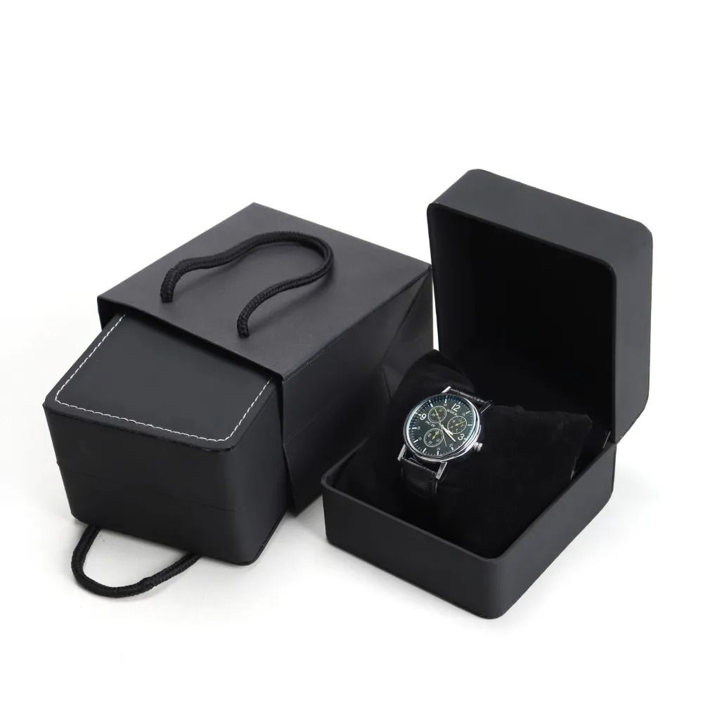 PU Leather Watch Box Rounded Corner Gift Packaging Case PU Leather Watch Box Rounded Corner Gift Packaging Case