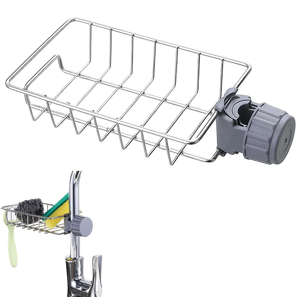 Flexible Kitchen Sink Drain Rack Sponge & Soap Storage Organizer With Towel Holder Flexible Kitchen Sink Drain Rack Sponge & Soap Storage Organizer With Towel Holder