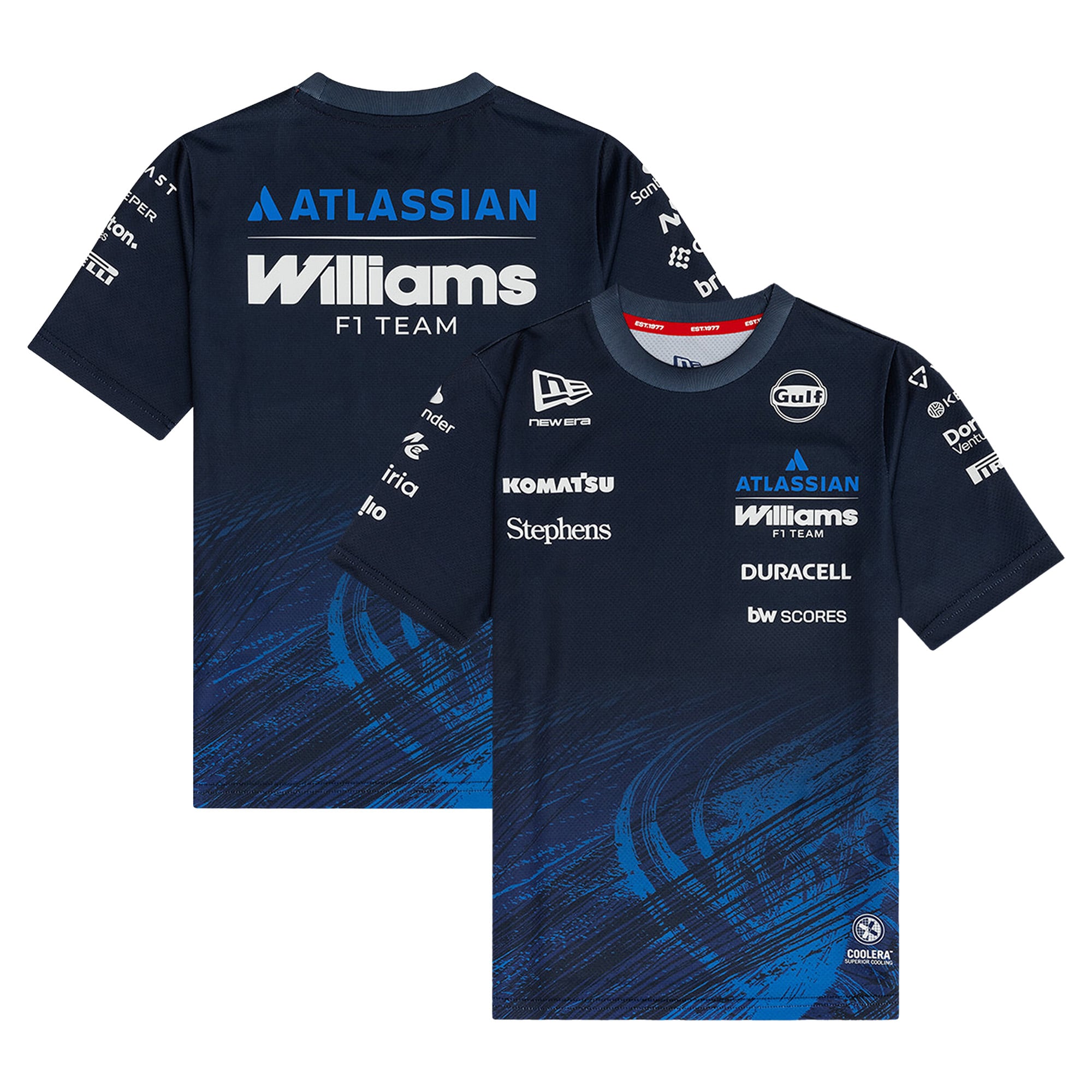 T-shirt technique réplique Williams Racing New Era - Bleu marine - Enfant - unisexe Taille: 9-10 Years
