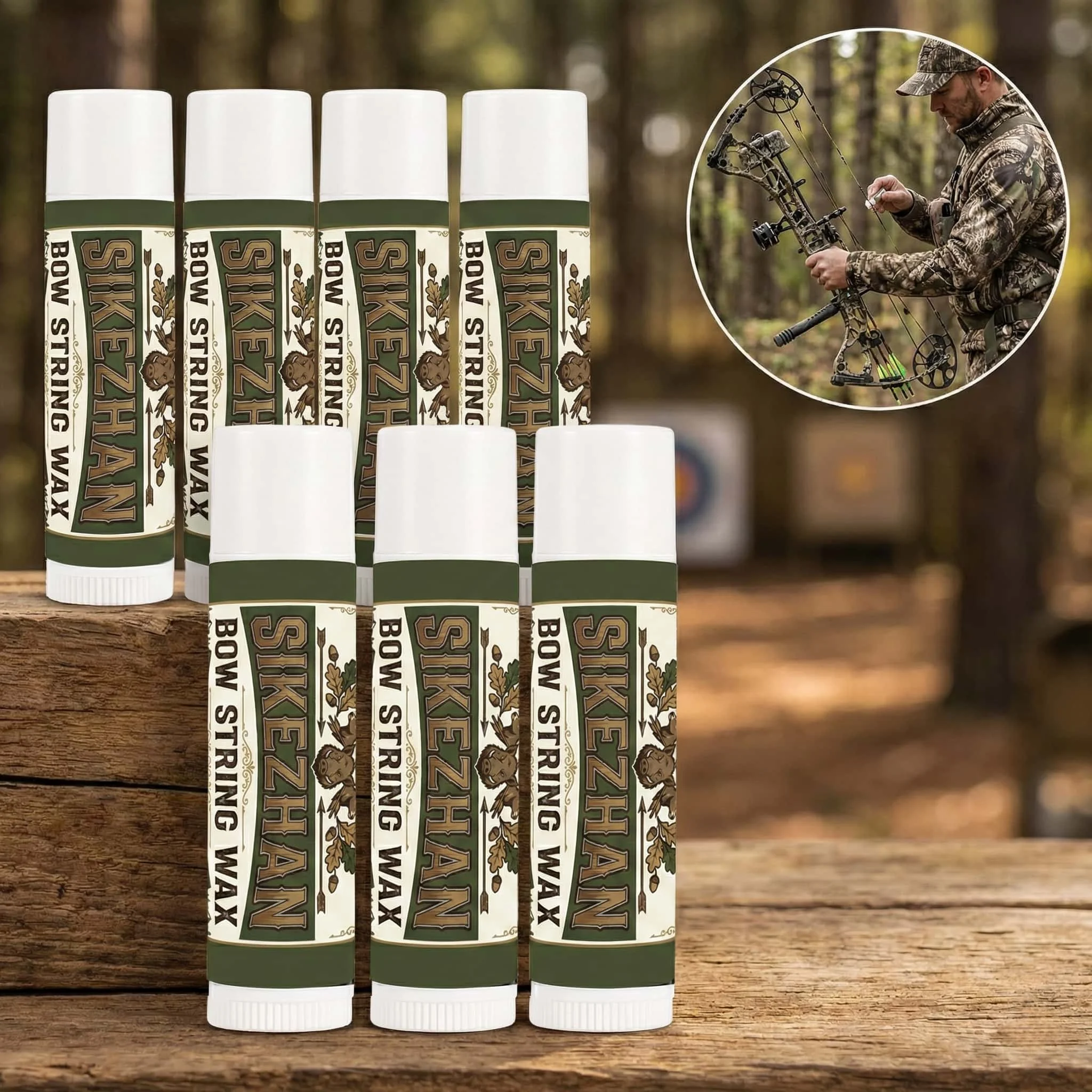 Bogensehnen-Wachs Gleitmittel 6g für Armbrüste, Recurve- und Compoundbögen, Wasserfeste Pflege zur Reduzierung von Reibung und Ausfransen Image
