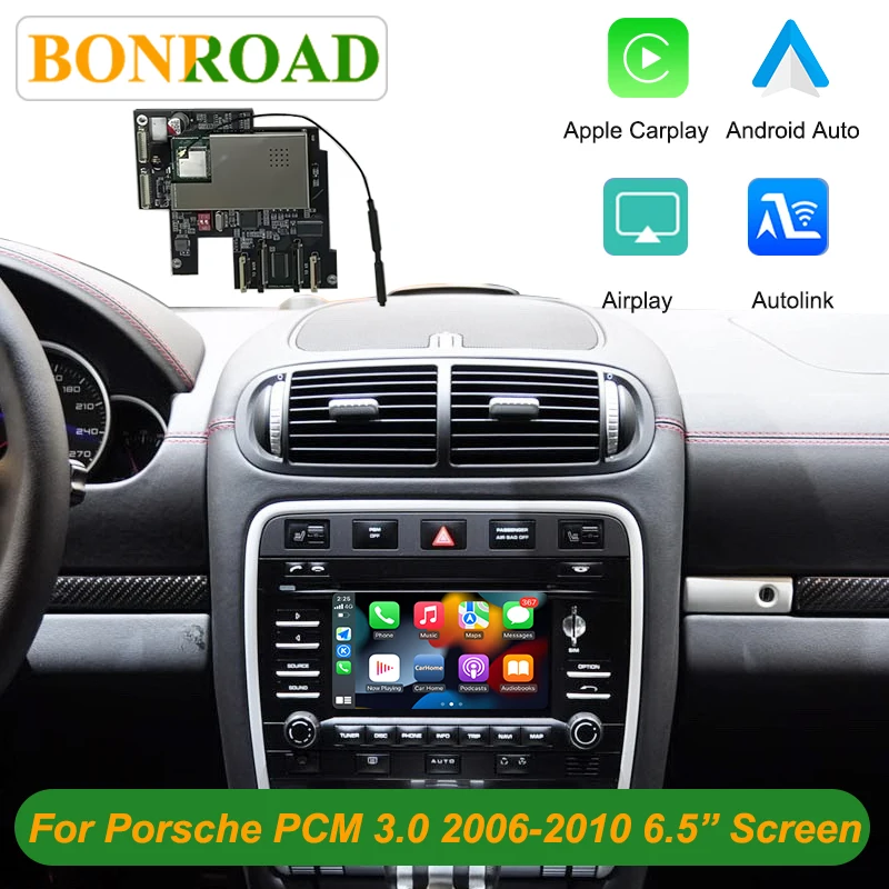 Bonroad Wireless CarPlay Android Auto Interface für Porsche Cayenne Cayman Boxster 911 PCM 3.0 System Mirror Link Airplay Modul Image