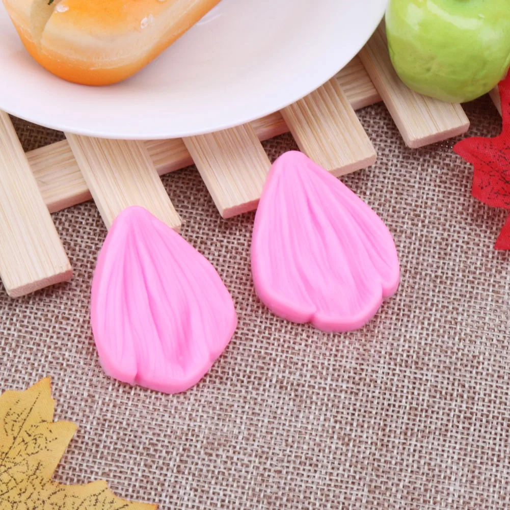 2 Stück 3D Pfingstrose Blütenblätter Silikon Fondant Schokolade Kuchen Form DIY Gebäck Werkzeug Image