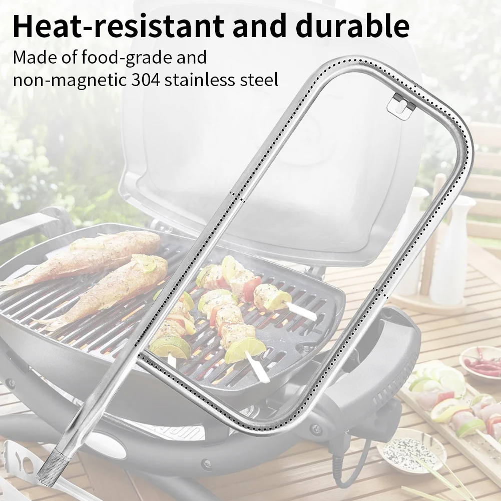 60040 Heizelement Oberer Grillbrenner 17 Zoll Ersatzteil für Weber Q100 Q120 Q1000 Q1200 Image