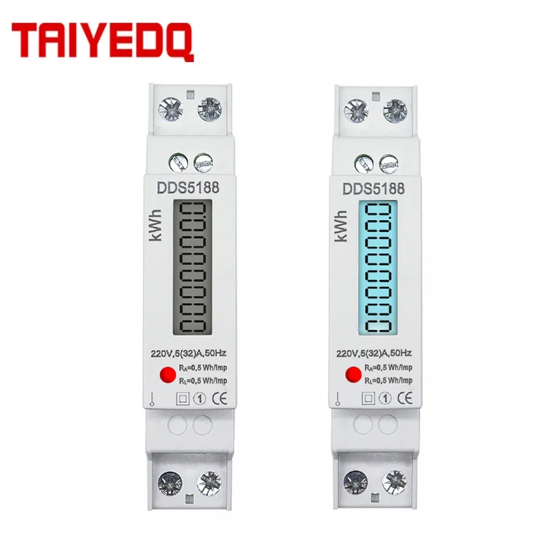 5(32)A Micro Rail Einphasen-Stromzähler 220V Haushalts-LCD Hochpräziser Stromzähler Image