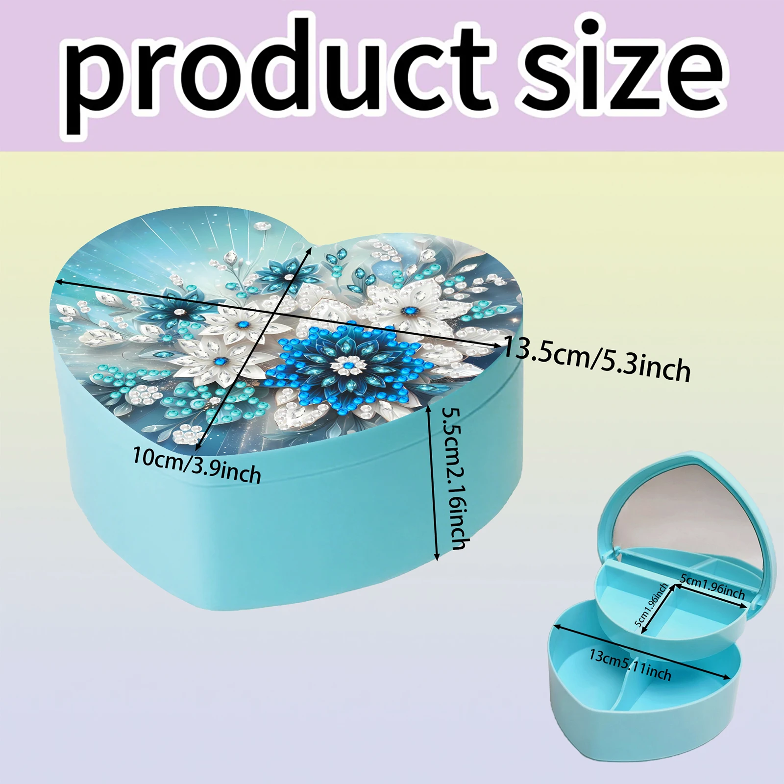 DIY Diamant Malerei Kristall Mosaik Lagerung Container Teil Bohrer Herzförmige Schmuck Box für Home Auto Schreibtisch Dekoration Handwerk Image