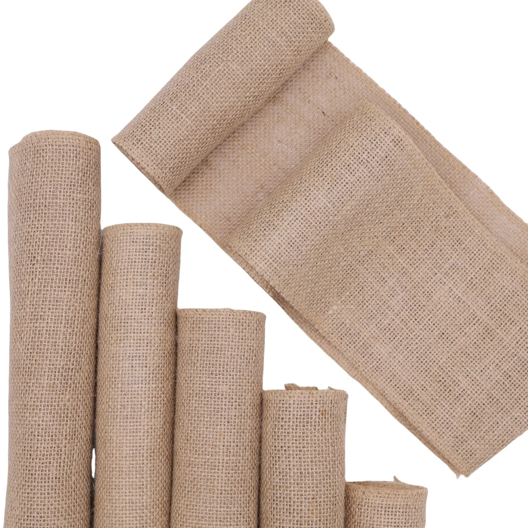 2M 12cm-35cm Natürliches Jute-Band Stoffrolle Bohemian Hochzeit Rustikale Geschenkverpackung Weihnachtsgeschenke Tisch- und Heimdekoration 2029