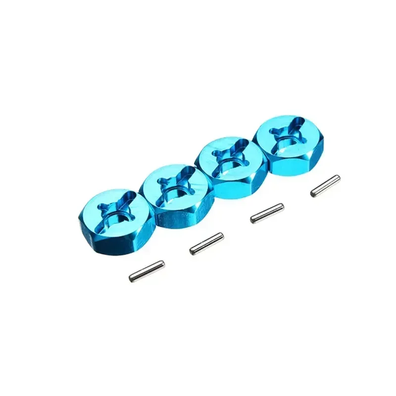 4 Stück Sechskant-Kombinationsradfelgenadapter, 7 mm auf 12 mm, Metalladapter für 1/18 Wltoys A949 A959 A969 A979 K929 1/10 Reifen Image