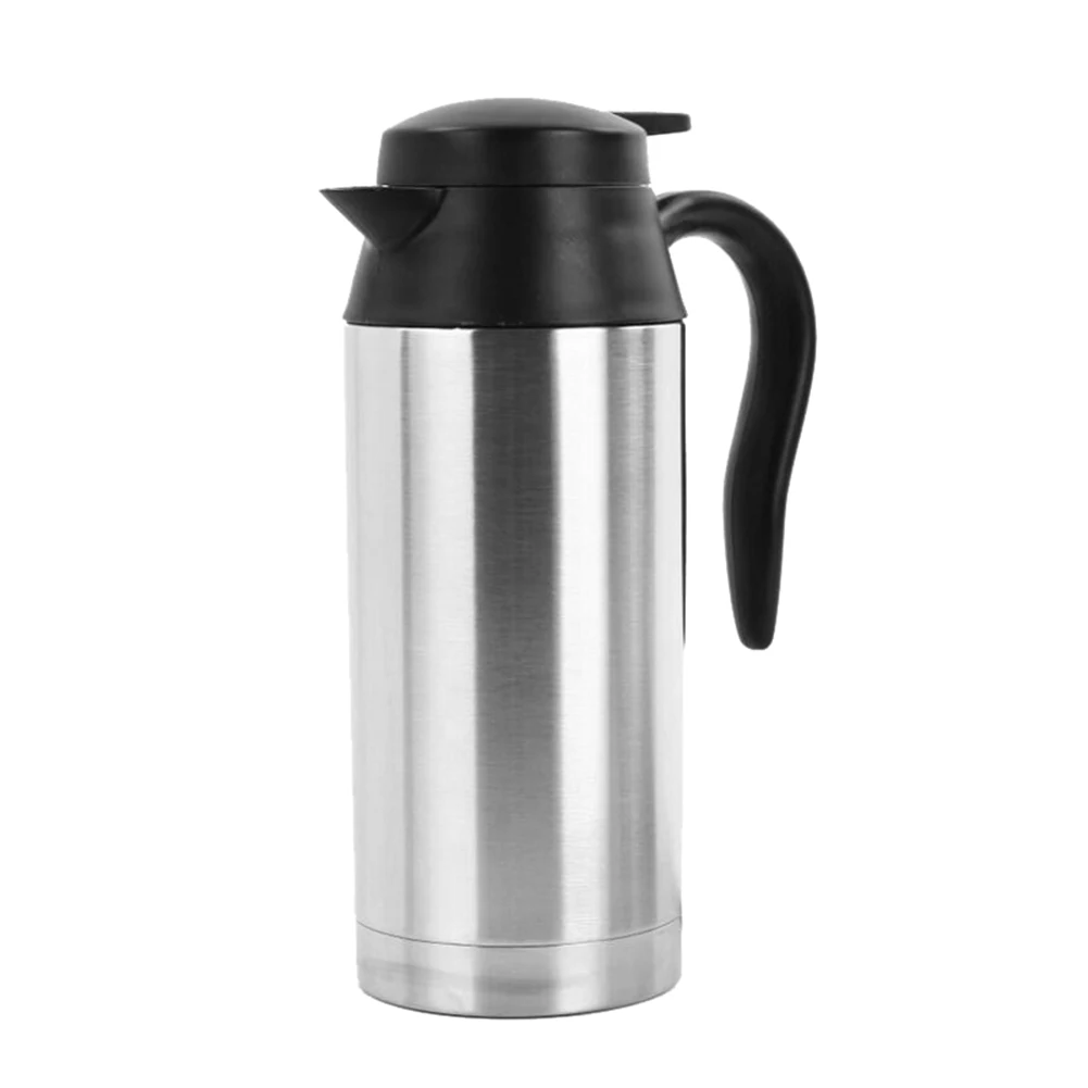 12/24V Auto Kaffee Becher Edelstahl 750ml Wasserkocher Topf Erhitzt Automatische Abschaltung Heizung Reise Tasse Wasserkocher kochen Trockenen Schutz Image