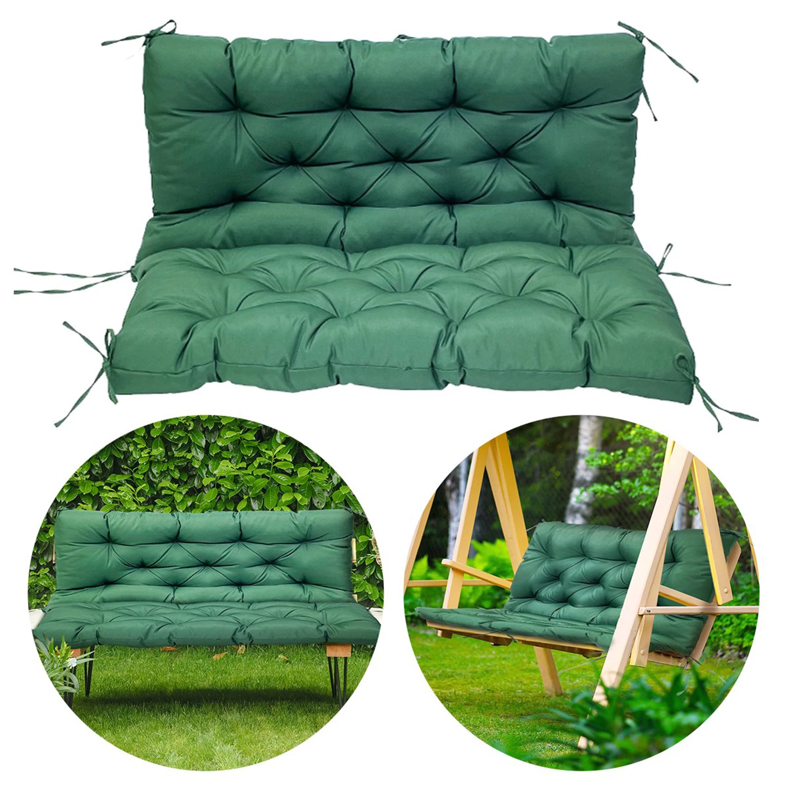 Großhandelsverkaufs-außenbank Kissen Garten Schaukel Sitz Kissen mit Rückenlehne 2/3 Sitzer Ersatz Kissen für Outdoor Schaukel Sofa Pad Sofa