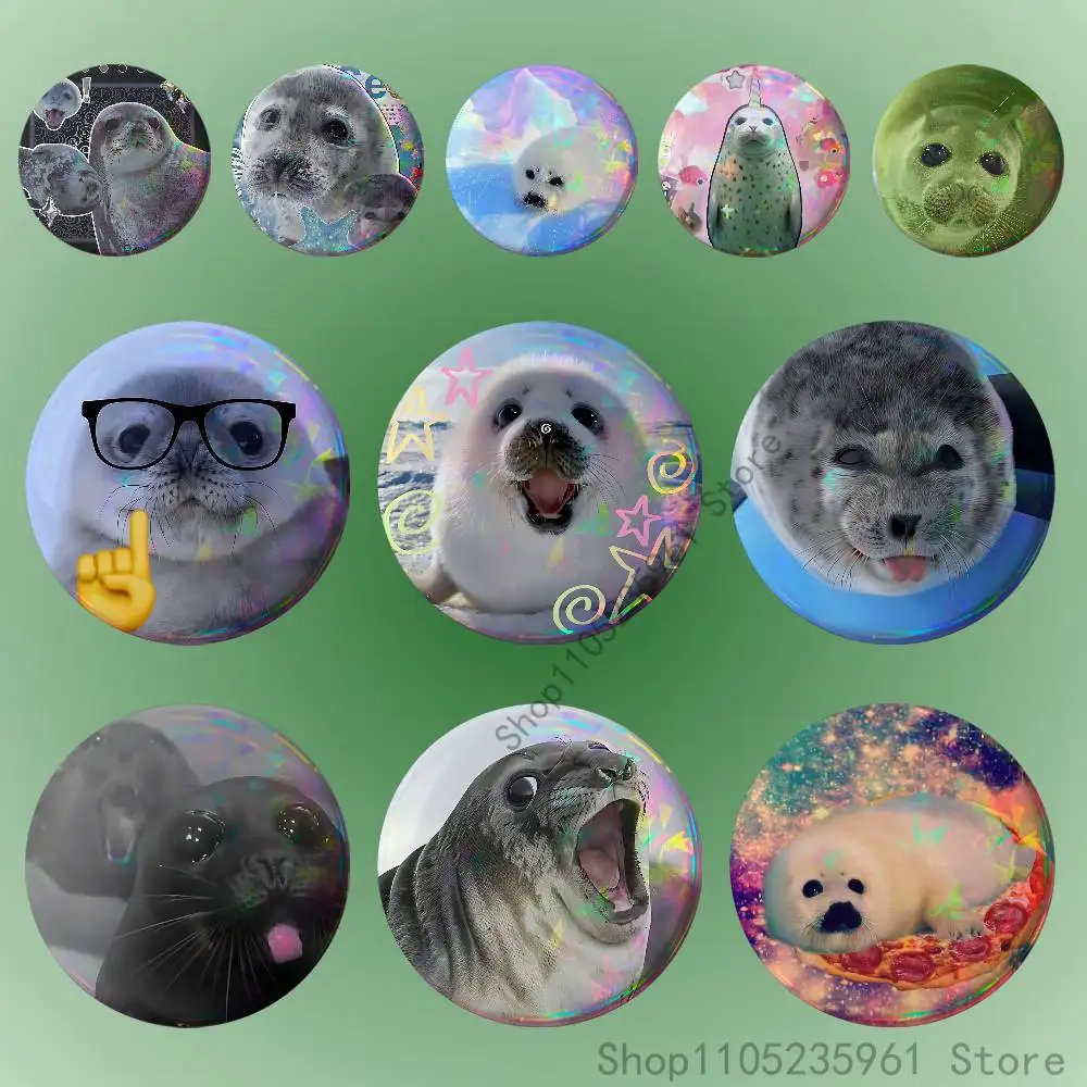 Siegel-Meeresabzeichen 25 32 44 58 75 mm runde Cosplay-Pin-Fans zum Sammeln von Freunden, Geschenken, Brosche, Souvenir, individuell Image