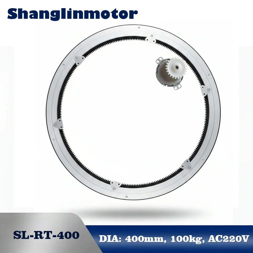 Motorisierter Lazy Susan Drehteller 400mm mit Glatter Drehfunktion, 100kg Tragkraft für Fotografie-Präsentation, Schaufenster, Esstisch Image