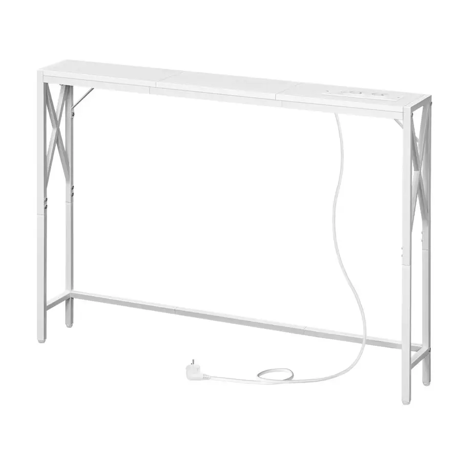 Konsolentisch mit Ladestation, Eingangstisch, Schmaler Konsolentisch, Flurtisch, Ausstellungstisch, Beistelltisch für den Eingangsbereich