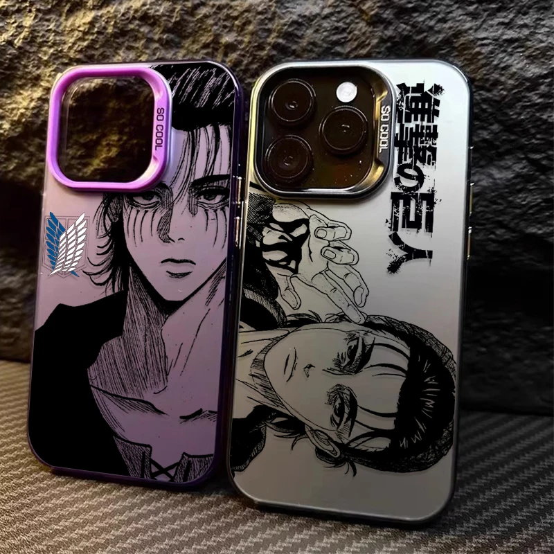 Eren Yeager Attack on Titan Handyhülle für iPhone 17 16e 16 15 14 13 12 11 Pro Max X XR XSMAX 8 7 Air Plus Anti Fall Matte Cover Image